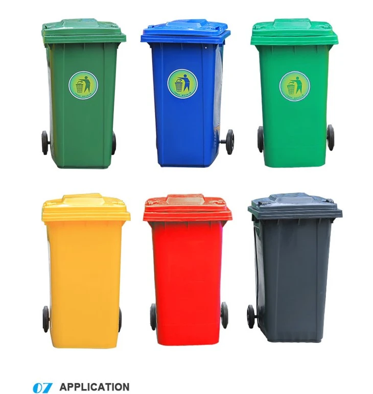 Papelera De Plástico Con Ruedas